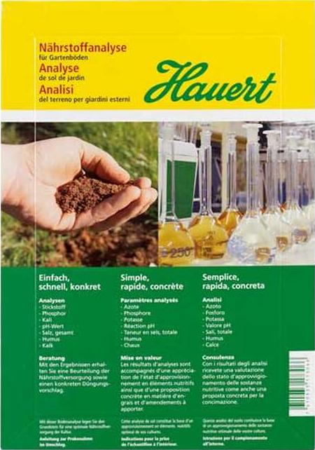 Hauert Nährstoffanalyse für Gartenböden