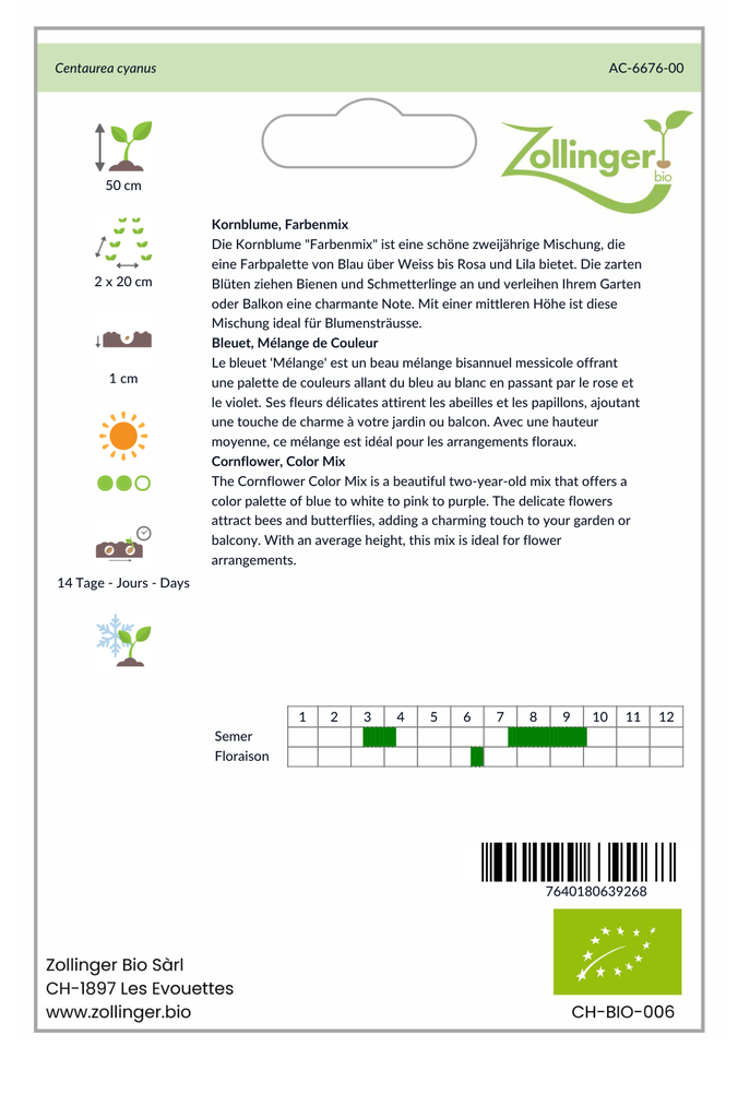 Kornblume Farbenmix - 0