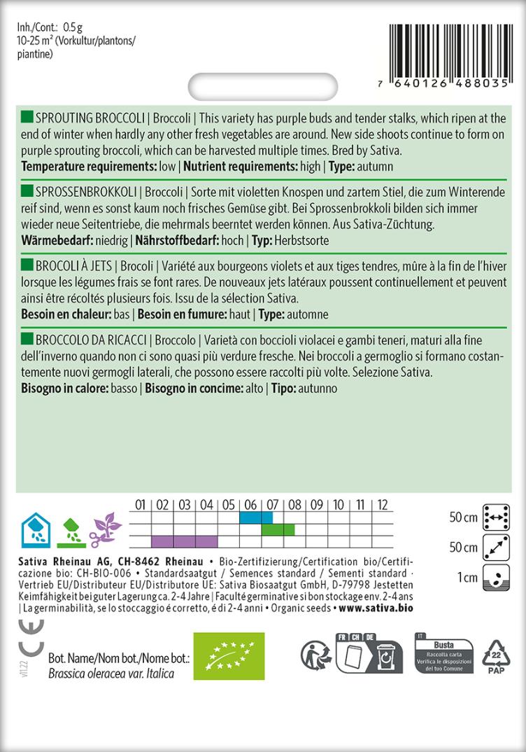 Brokkoli `Sprossenbrokkoli violett` - 0